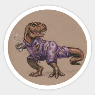 Tyrannosaurus Rex in Cat Jammies Sticker